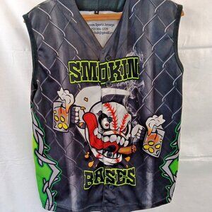Small Mens Jersey Sleeveless Shirt Smokin Basses Custom Jersey Shirt